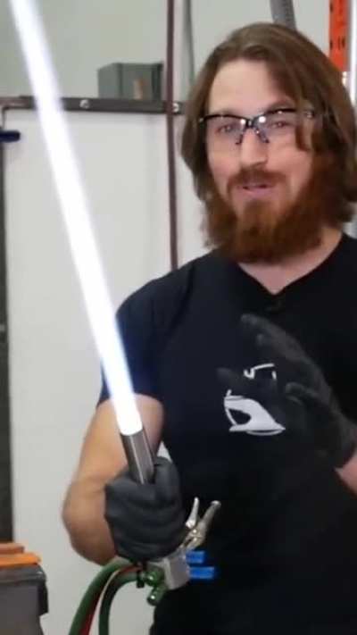 First retractable proto-lightsaber