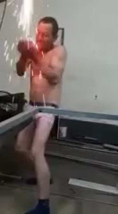 Taking a shower
