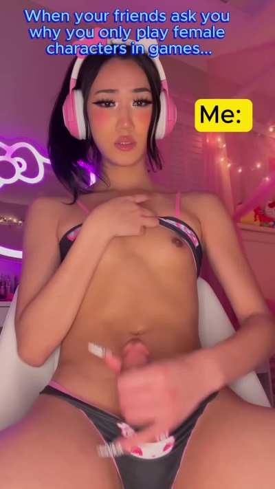 When you friends ask you why you only play female characters in games...