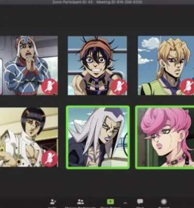 The gang has a chat
