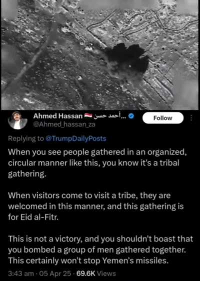 Civilians gathered to celebrate Eid in Yemen were targeted in an airstrike.