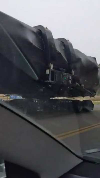 Falcon 9 Booster arriving at Vandenberg Space Force Base