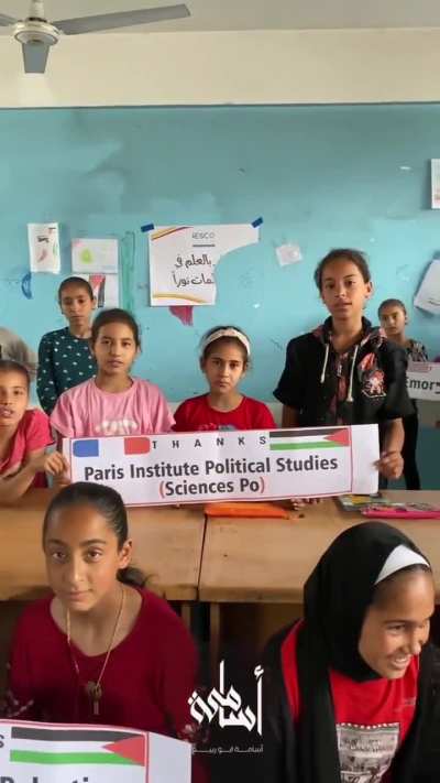 Students of Gaza extend their appreciation to American students for their solidarity during the war