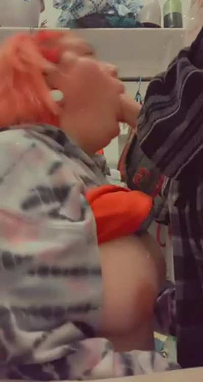 Tits out sucking BWC 👅 see more on my OF. Link in comments