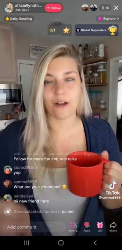 Asking people their pronouns on live