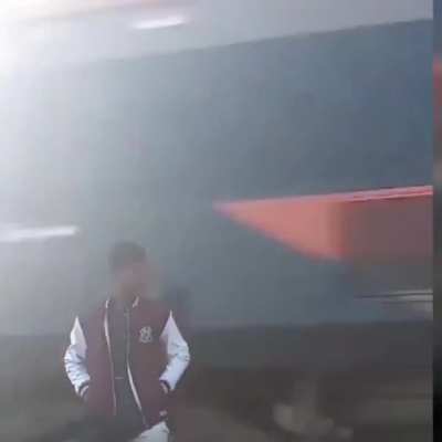 Indian near train