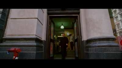 Evil Peter Parker but it's set to "March on the Jedi Temple"