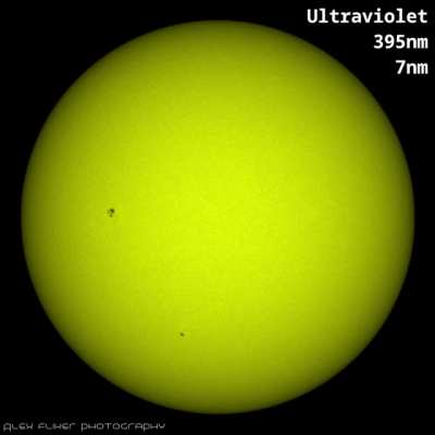 Sun in infrared / green / ultraviolet