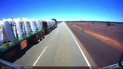 You need a lot of room to pass a 72 wheeler when you&rsquo;ve got 42 wheels yourself...