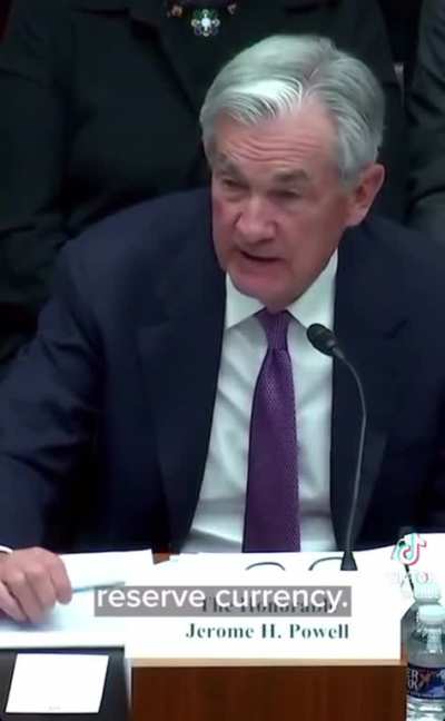 "The dollar has held it's value over time" - Jerome Powell 🤡 🌎