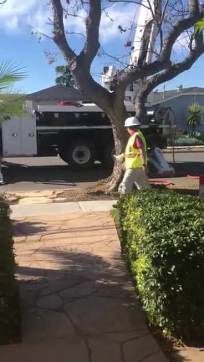 There&rsquo;s construction outside my house, and so my dad donned his safety gear and spoke to the guys