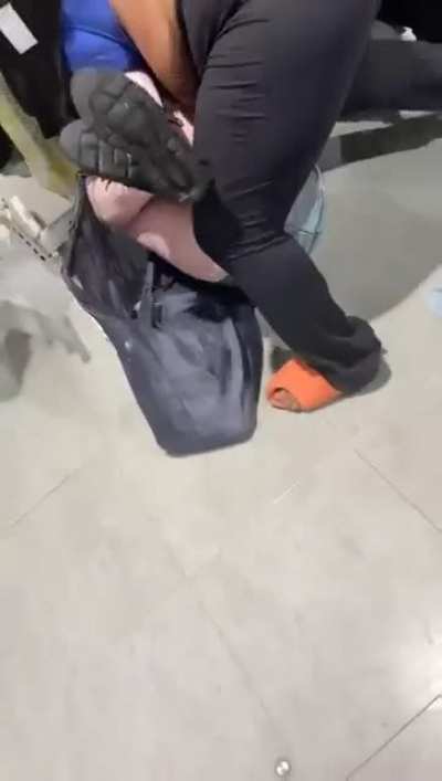 Beating the shit out of someone.