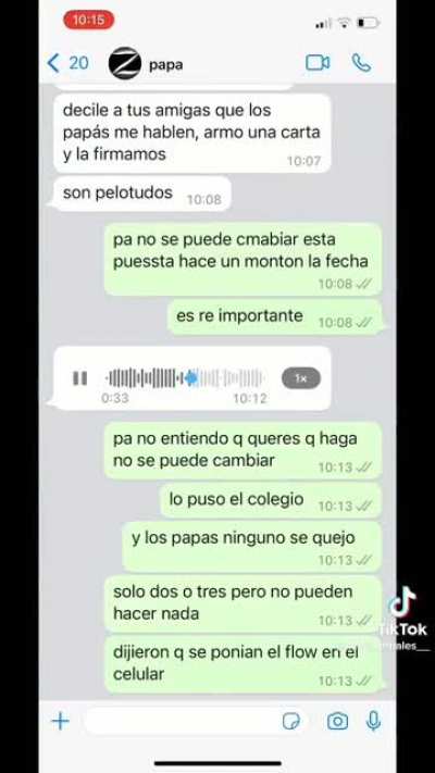 Una piba tiene la entrega de diploma el sábado a las 15 y el padre no quiere ir por el Argentina México