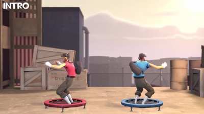 We created a taunt for Scout that gives him a personal Trampoline!