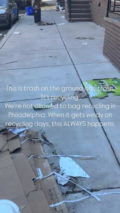 All this trash on the street isn&rsquo;t all trash. Most of it (in my area at least) is recycling.