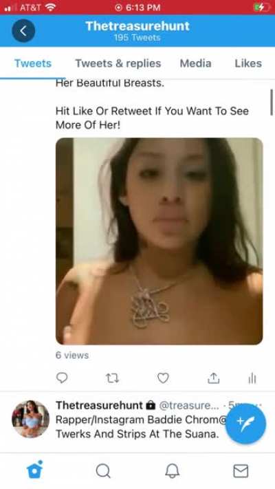 Rapper/Instagram Baddie Chr0mazz Strips Naked For You! Twitter:@treasurehuntsh