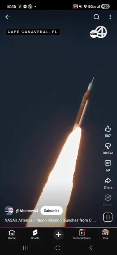 Artemis II @ 17000+ mph