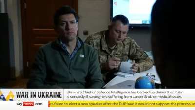 Ukraine's Chief of Intelligence: Putin has cancer