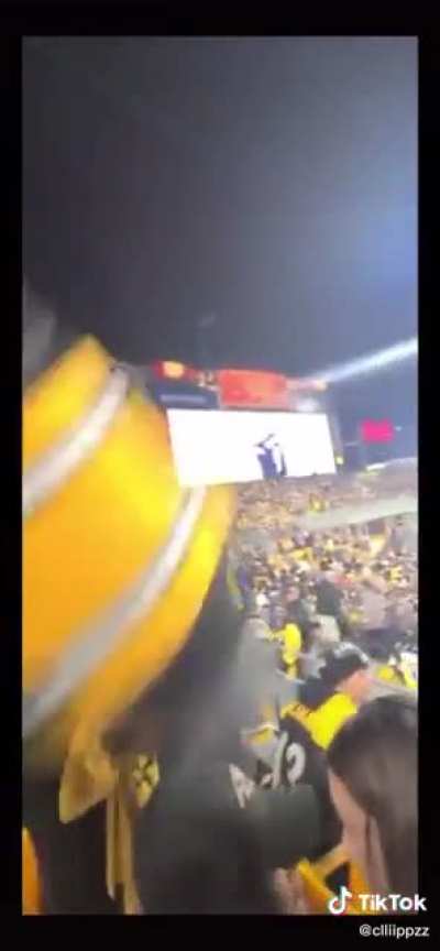 Man and women get into a fight at a football game