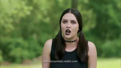 Michala Brasseur Says She&rsquo;s Going To Chew the Guys&rsquo; Dicks Off in Front of Samantha Helt, Nia Roam, and Racehl Dagenais, and Then Pretends To Bite Off an Imaginary Dick and Spitting It Out in Boys vs Girls (2019)