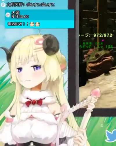 Angry sheep makes a cute noise