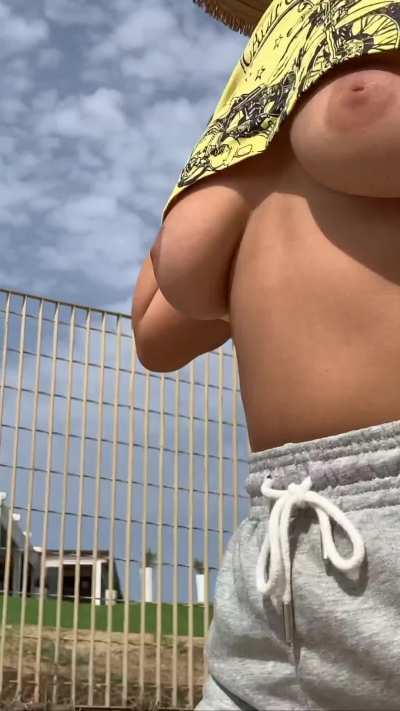 I love to flash my inverted nipples in public
