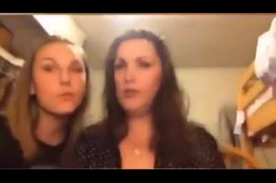 Hot Milf flashes boobs in front of daughter on webcam