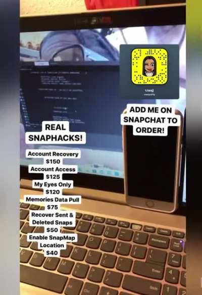 ANYONE here needs any social media hacks for snapchat , instagram , facebook &amp;amp; more add naequality on snapchat// 30K TELE LINK + PROOF IN COMMENTS!