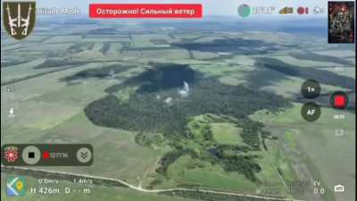Ukrainian BM-21 Grad firing at Russian positions within a forested area west of the village of Chervopopivka, Luhansk Oblast. 67th Separate Mechanized Brigade. July 2024.