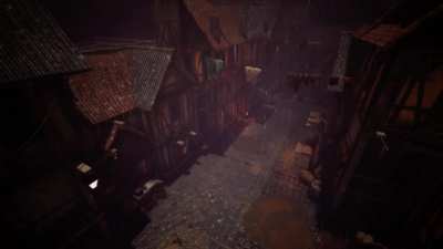 Waterdeep street, rainy variation, animated battle map teaser [OC]