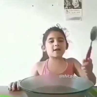 Girl making gelatine