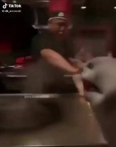 Shark out of water