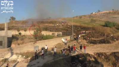 Israeli settlers &amp;amp; soldiers harass Palestinians at Asirah al-Qibliyah on May 14th - killing one Palestinian resident, Husam 'Asayrah, while injuring another. Such collaboration between soldiers &amp;amp; settlers is part of Israel&rsquo;s unofficial policy to d