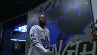 Vladimir Guerrero Jr., attempting to pull a reverse Drake curse and exorcise the city&rsquo;s lingering elimination game demons, wears a Toronto Maple Leafs jersey to the SkyDome for Game 7 of the ALCS.