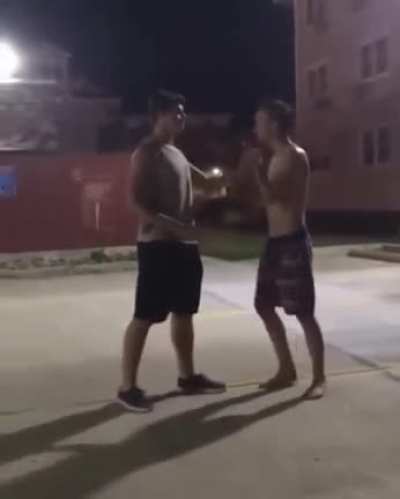 Guy gets KO&rsquo;ed after he insists on fighting