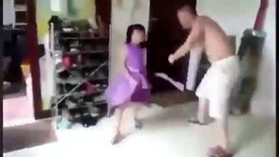 A video uploaded and later deleted by a Han Chinese man. In the video you can see him beating up three young girls who cry out "apa, apa". The word Apa means mother in the tongue of the Uygurs and Khazakhs of Turkestan. The man is speaking Mandarin.