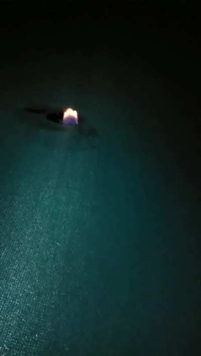 Kids burn a hole on something in the school.