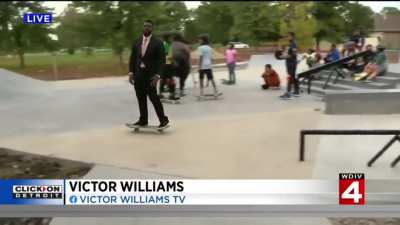 Reporter Victor Williams&rsquo; live skateboarding standup goes viral
