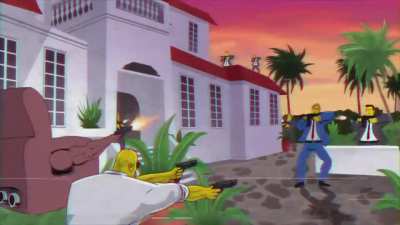 One of the coolest couch gags I saw from the Simpsons. (I don&rsquo;t really watch the modern Simpsons. )
