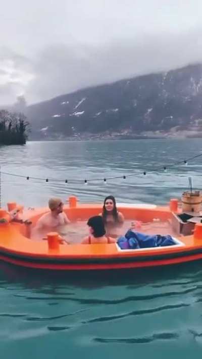 Switzerland has mini jacuzzi boats
