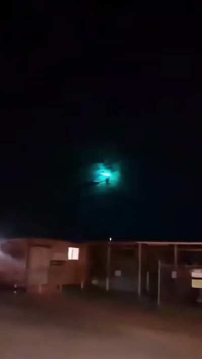 Light produced by a meteor in the dark
