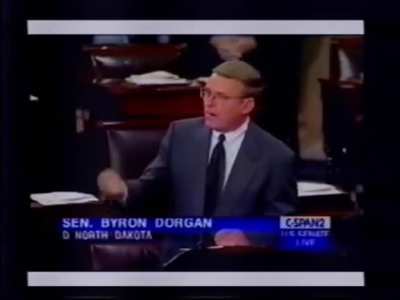 23 years ago, Senator Byron Dorgan (ND) was one of only eight members of the Senate to vote against the repeal of key provisions of the Glass-Steagall Act (contained in the Gramm&ndash;Leach&ndash;Bliley Act) that passed in November 12, 1999 ( And the narrative is st