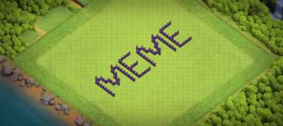 Intro made from clash of clans walls