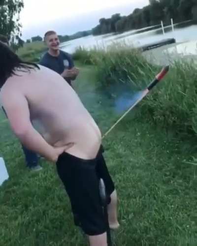 Launching a rocket from betwixt thy cheeks