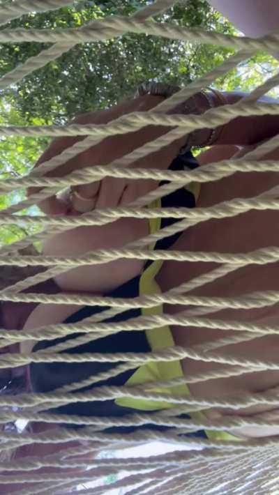 I almost got caught in the hammock 🥹😜