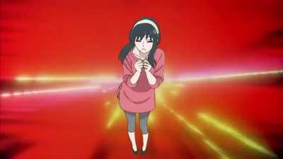 Yor&rsquo;s dance with fitting music (timed to the beat and looped)