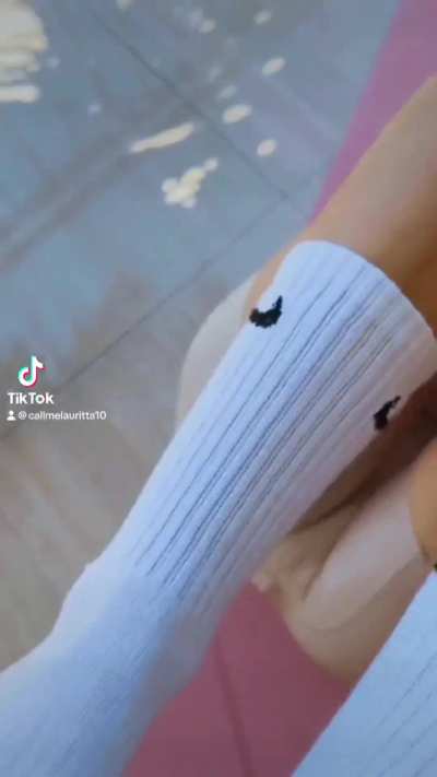  These socks are guarding some playful toes!