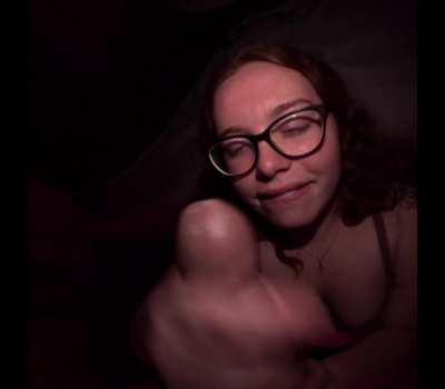 Sucking every last drop out of hubby&rsquo;s cock after I made him explode all over my face
