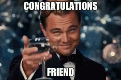 You guys deserve it