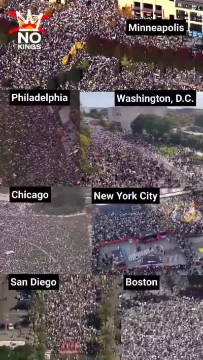 Historic protests against Trump across the United States - No Kings!